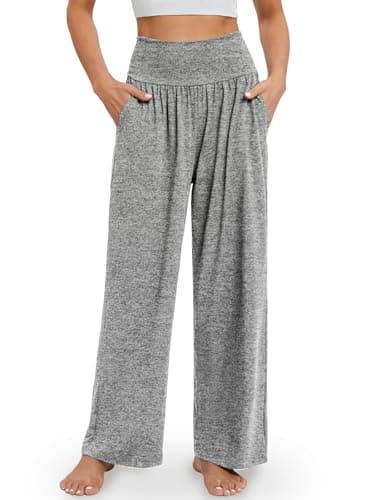 Gracyoga Wide Leg High Waisted Flowy Yoga Pants for Women