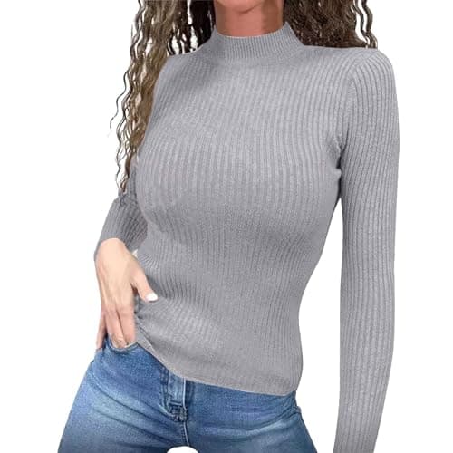 Stretchy Women's Long Sleeve Fitted Knit Top
