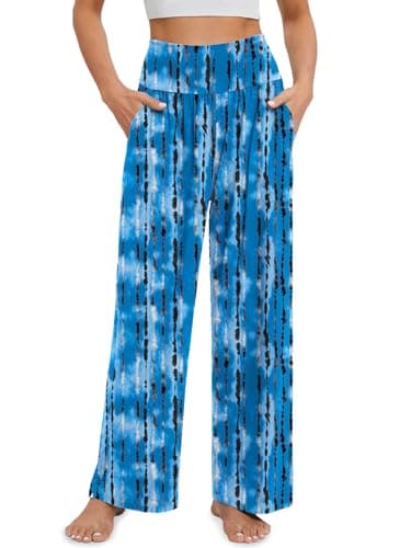 Gracyoga Wide Leg High Waisted Flowy Yoga Pants for Women