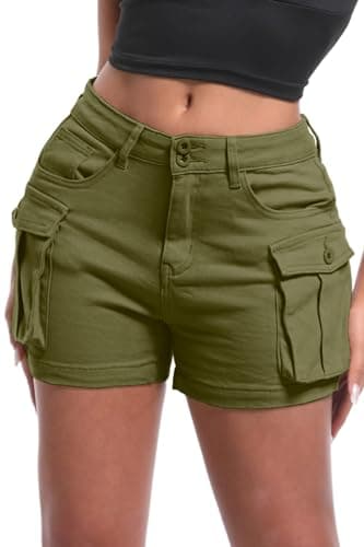 ELLEVEN Y2K Mini High-Waisted Slim-Fitted Jean Shorts