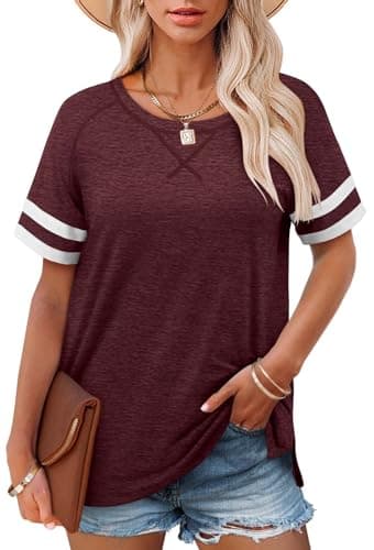 Angerella Women's Casual V-Neck Summer Tunic Tops