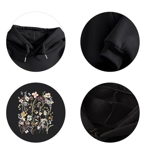 Sulayesh Women's Vintage Floral Hoodie - Cute Boho Sweatshirt
