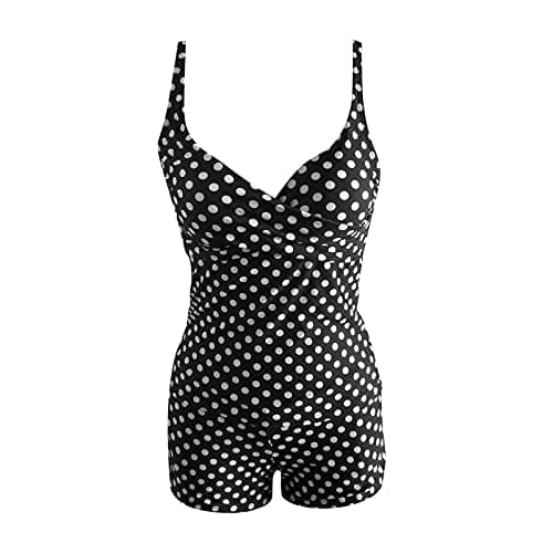 LCMTWX Women's Solid Color Two-Piece Split Swimsuit Tank Top and Shorts