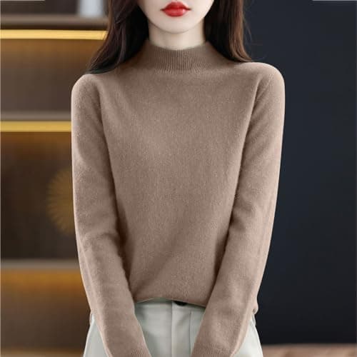 Trendy Women's Lightweight Cashmere Crew Neck Pullover