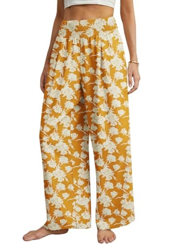 Women's Summer Mix Cotton Linen Palazzo Pants