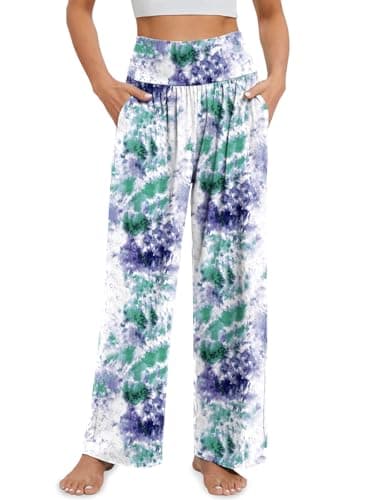 Gracyoga Wide Leg High Waisted Flowy Yoga Pants for Women
