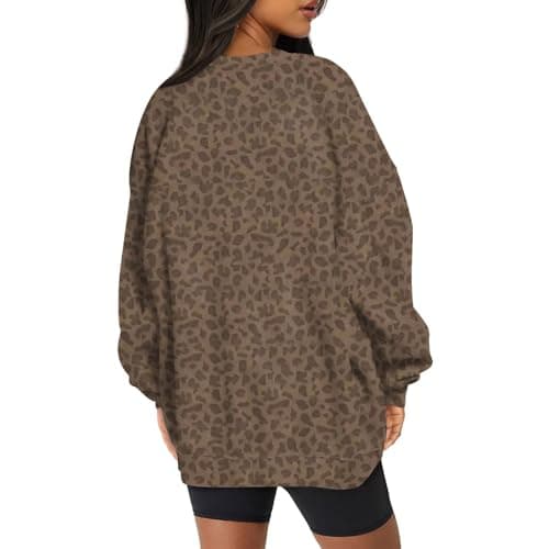 GOFULY Oversized Camo Pullover Sweatshirt for Women