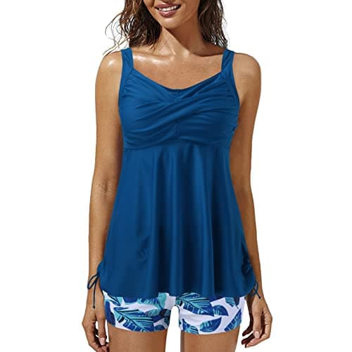 LCMTWX Tummy Control Solid Color Swimsuit for Women