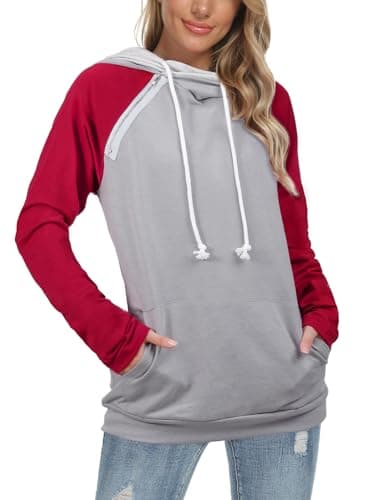 Women's Casual Hooded Sweatshirt with Pockets by Barlver