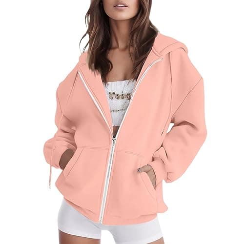 Qgaomye Women's Y2K Zip Up Hoodie 2024 Fall Fashion Jacket