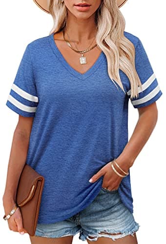 Angerella Women's Casual V-Neck Summer Tunic Tops
