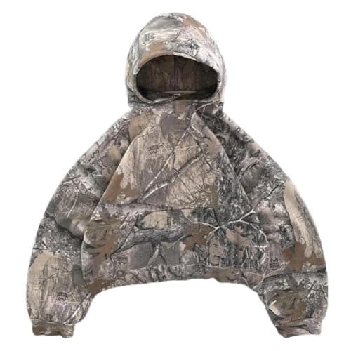 Ckuea Y2K Cheetah Print Hoodie Pullover