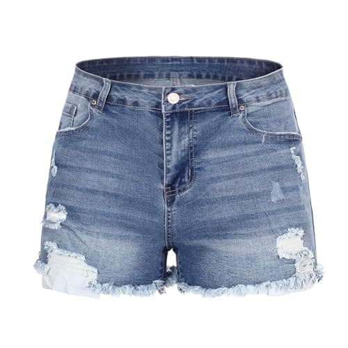 BIUDI FOX High-Waist Ripped Stretch Skinny Jean for Plus Size Women