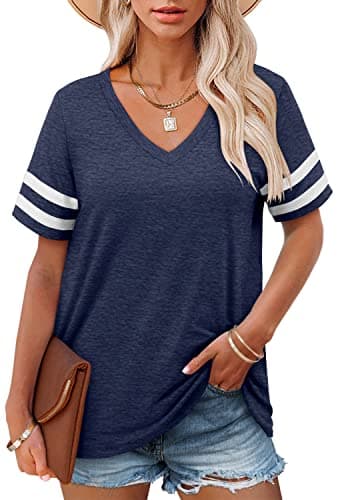 Angerella Women's Casual V-Neck Summer Tunic Tops