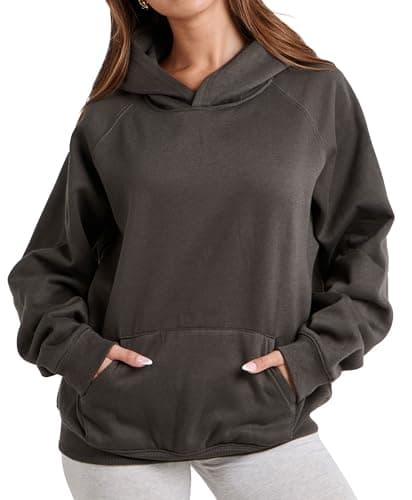 Eutten Womens Camo Hoodies Maple Leaf Print Oversized Fleece Sweatshirt with Pocket