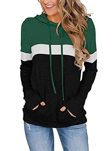 MixShe Women's Casual Long Sleeve Hoodie Tunics and Tees
