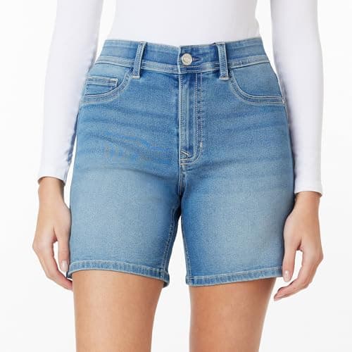 Angels Forever Young 360 Sculpt Mid Thigh Denim Shorts 5" & 7" Inseam