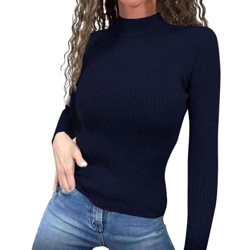 Stretchy Women's Long Sleeve Fitted Knit Top