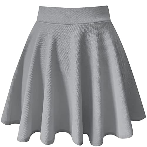 Women's Basic A-Line Mini Flared Skater Party Skirt