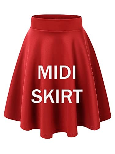 Women's Stretchy Flared Mini Skater Skirt XS-3XL Plus Size