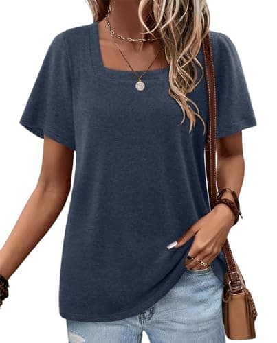 Angerella Women's Loose Fit Summer Short Sleeve Tops
