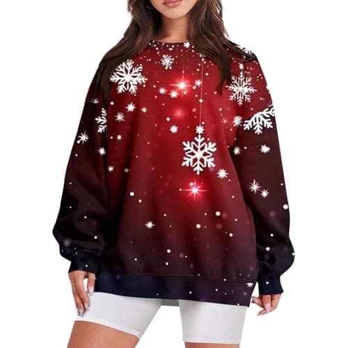 GOFULY Oversized Camo Pullover Sweatshirt for Women