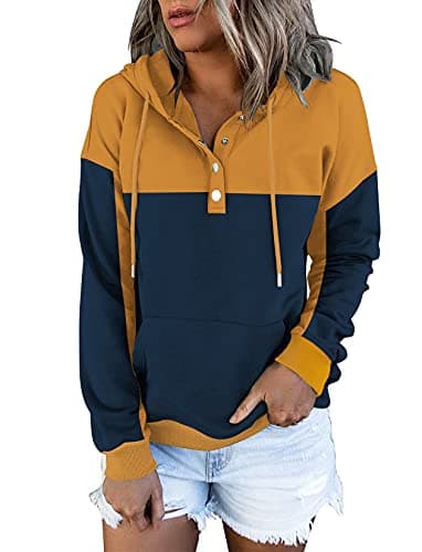 Women's Tie Dye Hoodie with Colorblock Design and Pocket