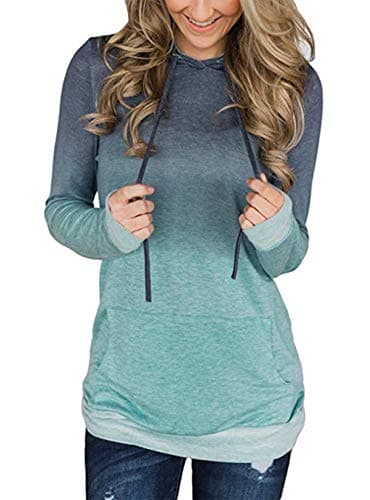 Women's Casual Hooded Sweatshirt with Pockets by Barlver