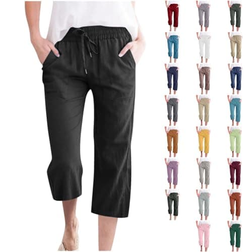 Yxzogd Women's 2025 Summer High Waist Crop Pant