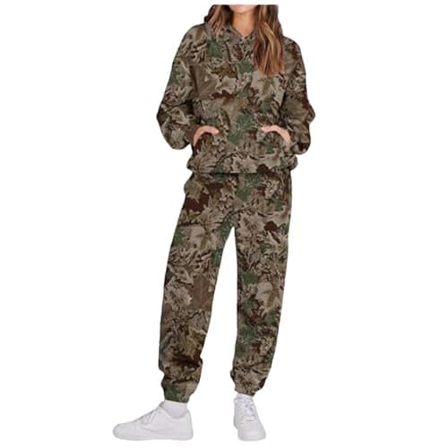 Weinexra Women's Camo Oversized Hoodie & Pants Set
