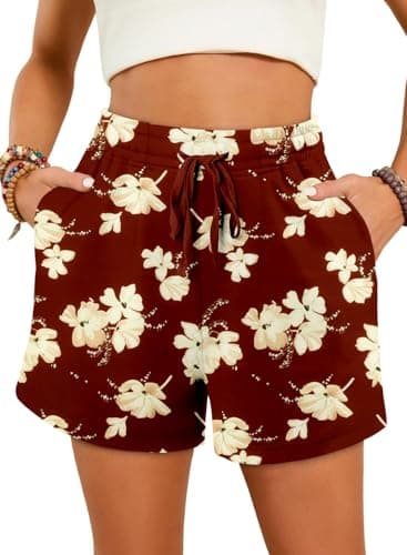 Angerella Women's Comfortable Elastic Waist Shorts with Pockets