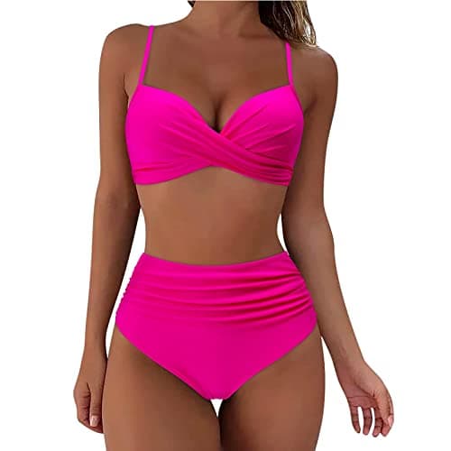 Women's Vintage Polka Dot High Waisted Swimsuit Set