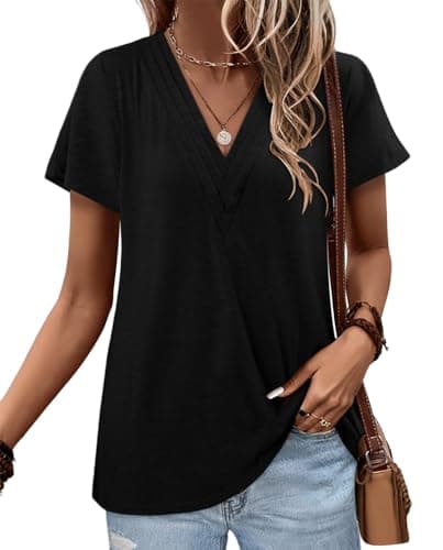 Angerella Women's Loose Fit Summer Short Sleeve Tops