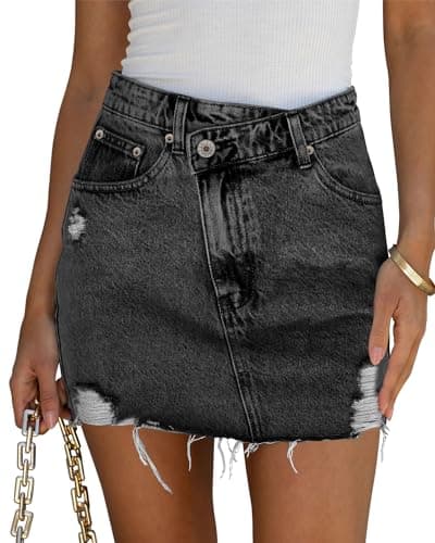 Angerella Denim Mini Cargo Skirt for Women
