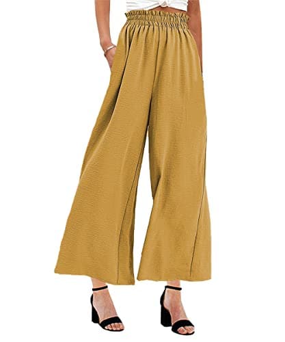 Women's High Waist Wide Leg Palazzo Pants