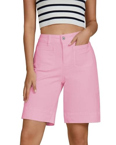 Luvamia High-Waisted Bermuda Shorts for Women