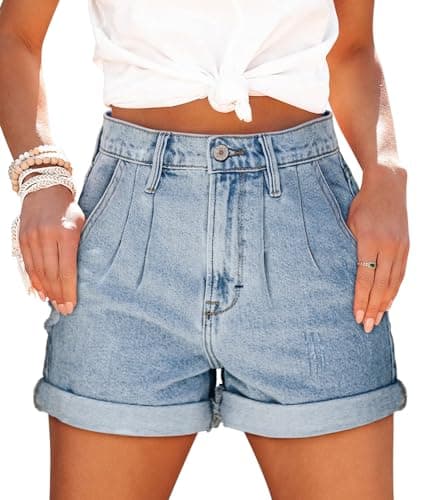 StunShow Women's Mid-Waist Denim Shorts