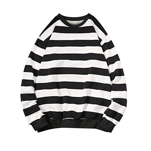2024 Fall Fashion Plus Size Women's Striped Sweatshirt