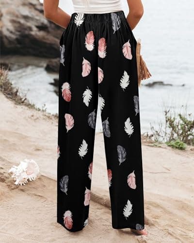 Women's High Waist Wide Leg Business Trousers