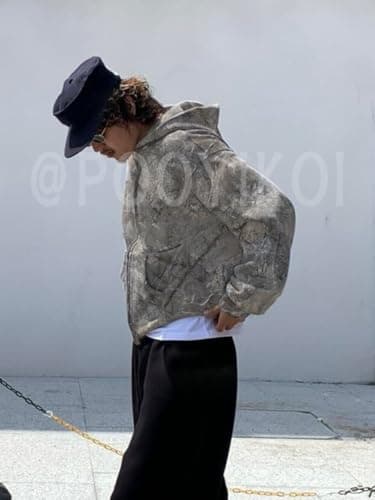 Pooyikoi Women's Oversized Camo Leopard Print Hoodie Sweatshirt