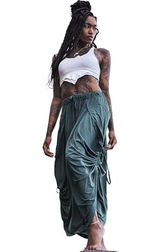 Thaluta Women's Palazzo Pants with Pockets Maxi Skirt