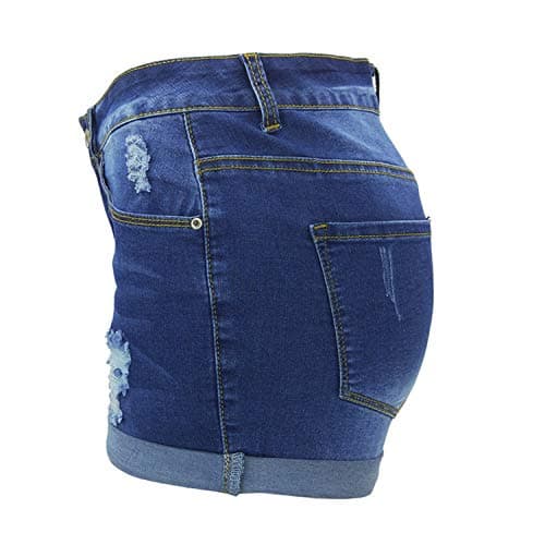 Tulucky Junior Ripped Denim Shorts Mid Waist Jeans