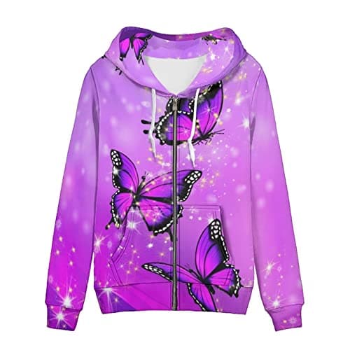 SEANATIVE Women's Zip-Up Hoodie Sweatshirt Size XS-5XL