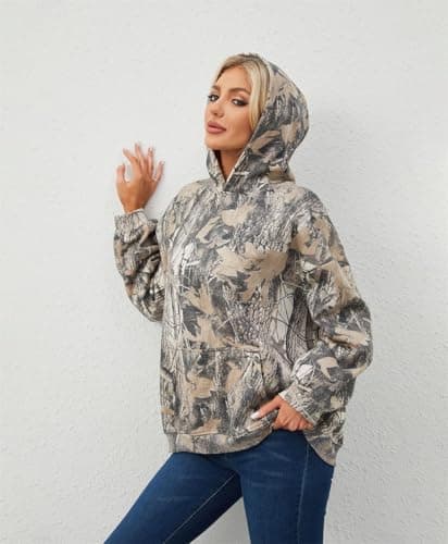 Calbatic Oversized Leopard Print Hoodie for Women and Men Long Sleeve Hooded Sweatshirts Cute Pullover with Pocket