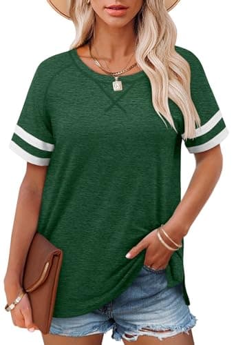 Angerella Women's Casual V-Neck Summer Tunic Tops