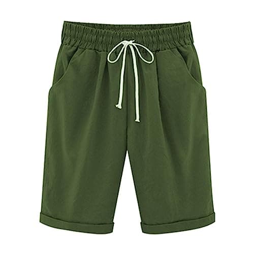 Plus Size Lightweight Bermuda Shorts for Women Trendy Beach Casual