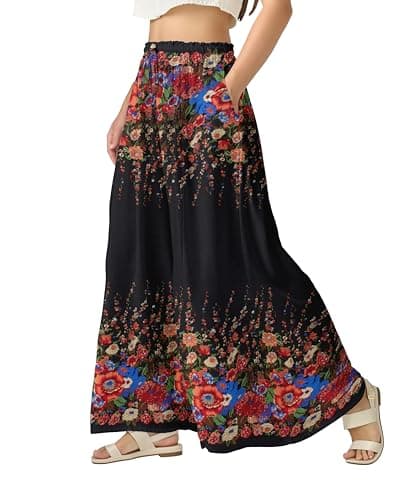 Joob Joob High Waist Flowy Elastic Leg Pants for Women with Pockets