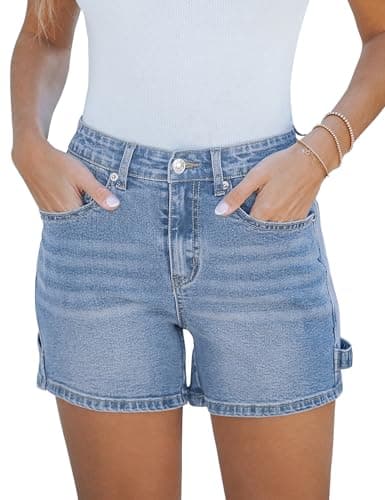 Luvamia Women's Trendy High Waisted Denim Shorts