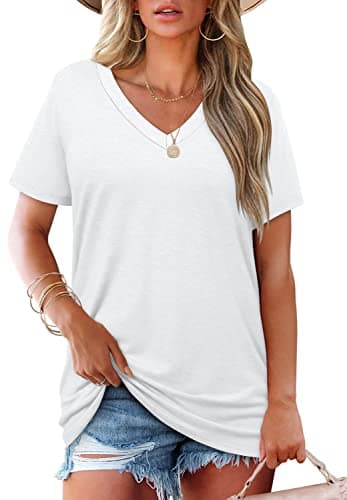 Angerella Women's Casual V-Neck Summer Tunic Tops