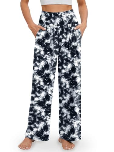 Gracyoga Wide Leg High Waisted Flowy Yoga Pants for Women